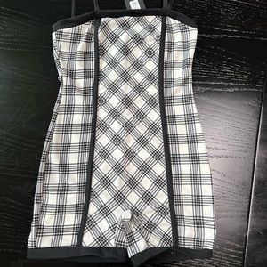 Black and white plaid romper 🖤